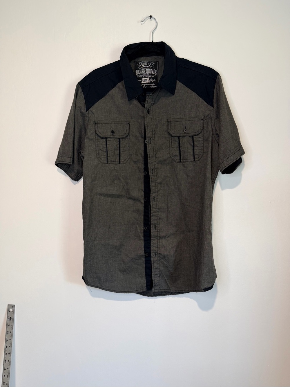 Broken Threads Men Colorblock Western Yoke Button Up Shirt Casual Gorpcore XL